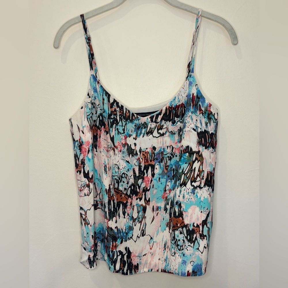 French Connection Women’s Multicolor Spaghetti Strap Blouse, Size 6